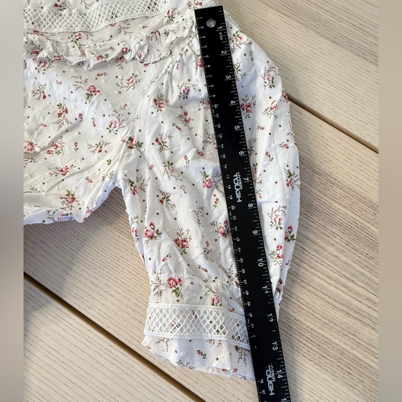 Just Me Floral lace Ruffle Dress tiered midi size S - Picture 7 of 12